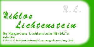 miklos lichtenstein business card
